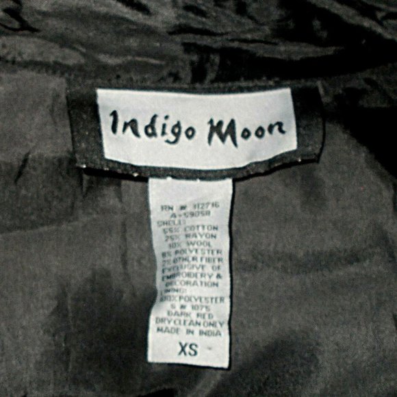 Indigo Moon size XS Beaded Embroidered Jacket - Picture 4 of 4